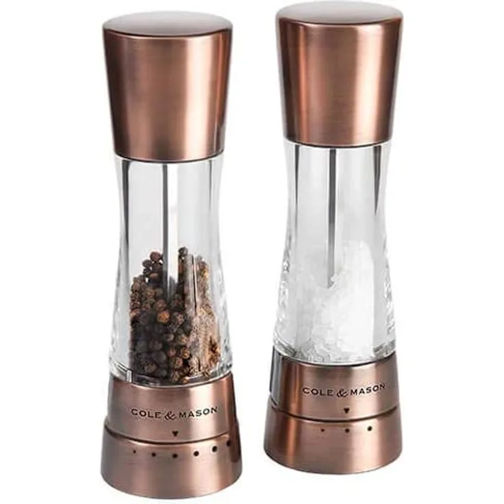 Cole & Mason Pfeffer & Salz Mühle, Pfeffermühle + Salzmühle, Kupfer