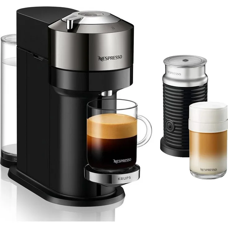 Krups XN910C Nespresso Vertuo Next Kapselmaschine + Aeroccino 3 Milchaufschäumer