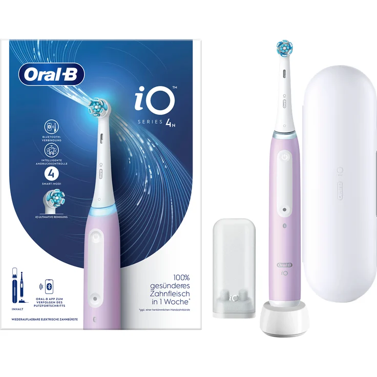 Oral-B iO Series 4 elektrische Zahnbürste mit Reiseetui Lavender – Bild 2