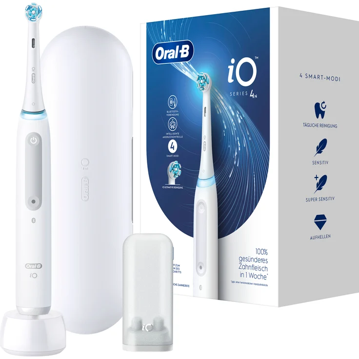 Oral-B iO Series 4 elektrische Zahnbürste mit Reiseetui Quite White – Bild 2