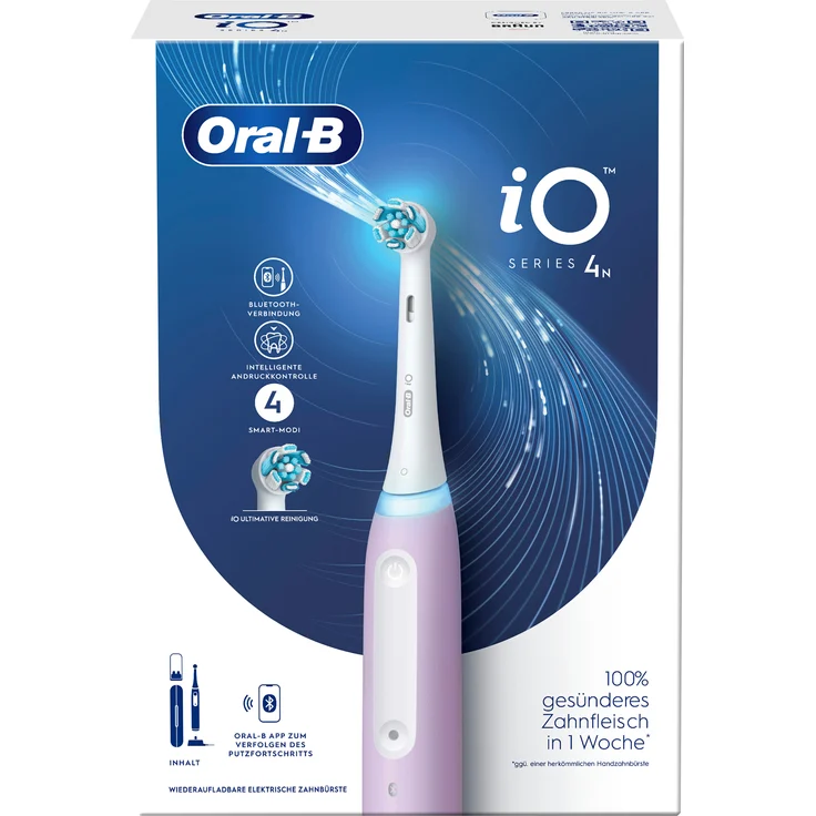 Oral-B iO Series 4 elektrische Zahnbürste mit Reiseetui Lavender – Bild 3