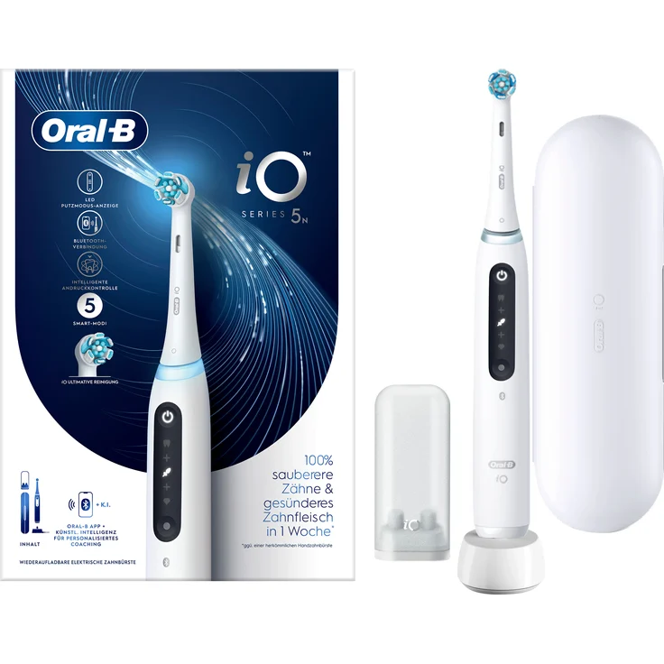 Oral-B iO Series 5 elektrische Zahnbürste Quite White – Bild 2