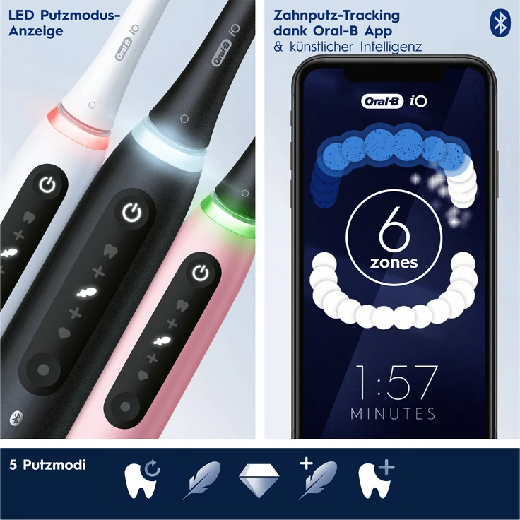 Oral-B iO Series 5 elektrische Zahnbürste Matt Black – Bild 9
