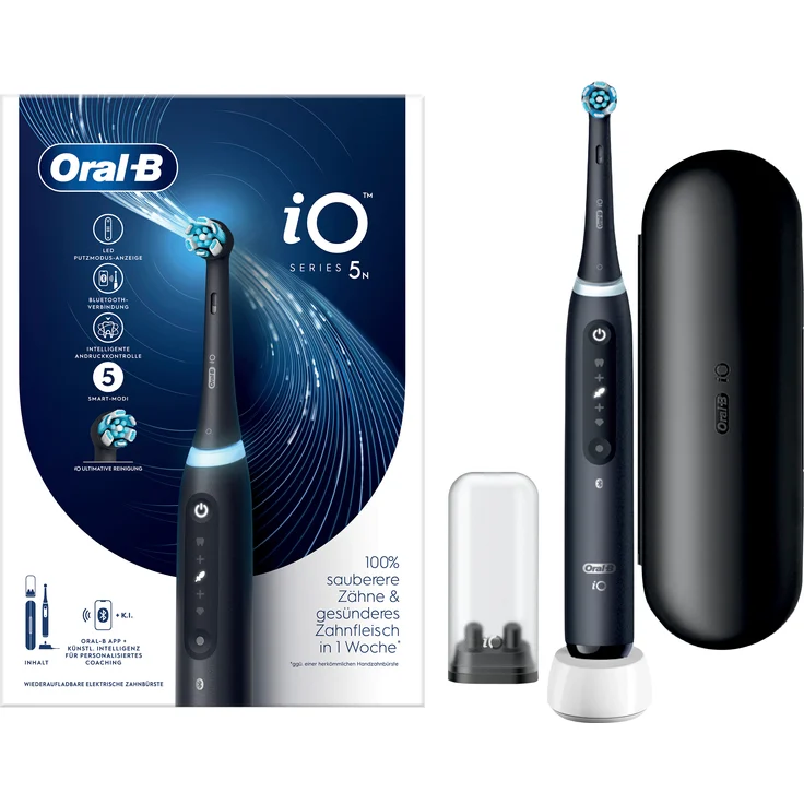Oral-B iO Series 5 elektrische Zahnbürste Matt Black – Bild 1