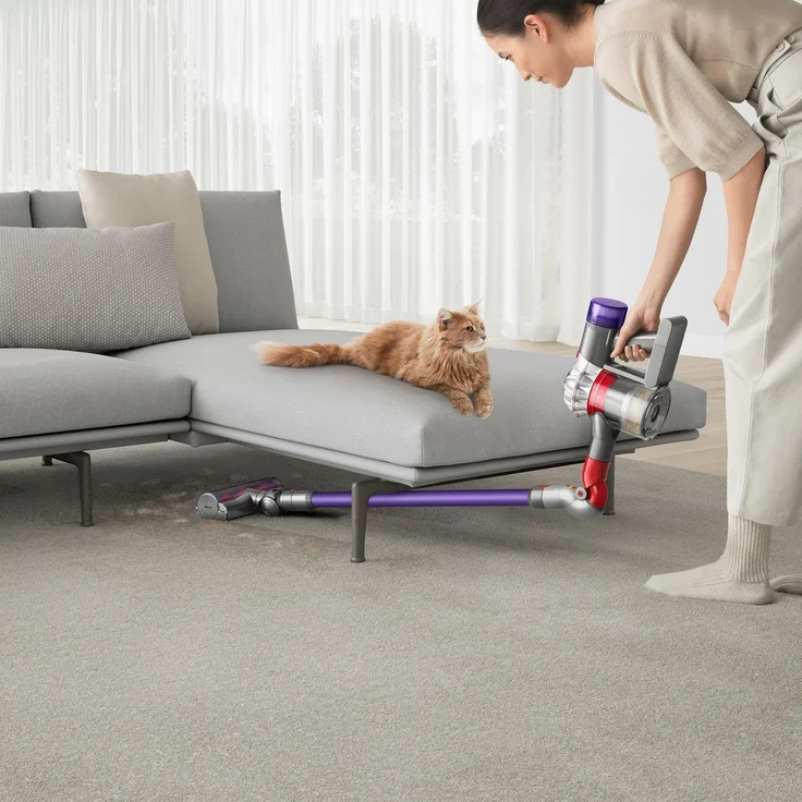 Dyson V8 Origin Handstaubsauger, 40 min Akkubetrieb, 2 Saugmodi, inkl. Motorbar Bodendüse, silber-violett – Bild 3