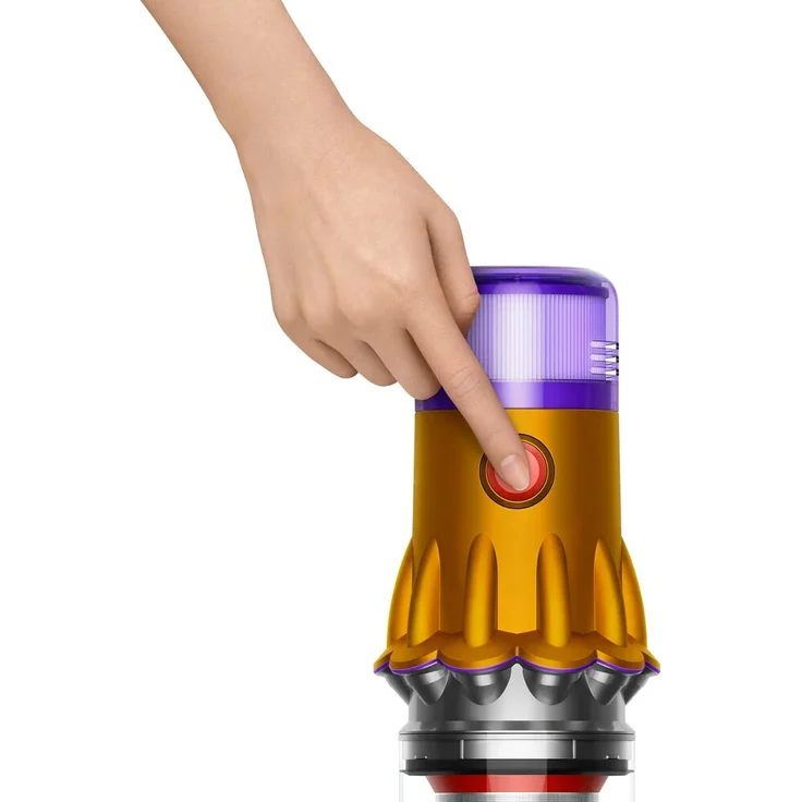 Dyson V12 Detect Slim Absolute Handstaubsauger 2022, 60 min Akkubetrieb, Akkuwechsel-Option, 394167-01, Nickel Satin Gelb – Bild 3
