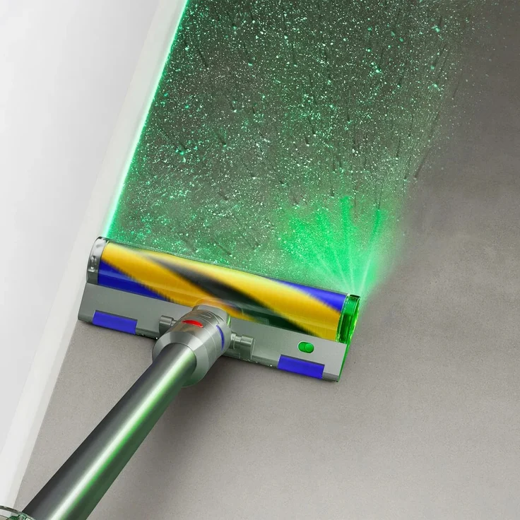 Dyson V12 Detect Slim Absolute Handstaubsauger 2022, 60 min Akkubetrieb, Akkuwechsel-Option, 394167-01, Nickel Satin Gelb – Bild 4