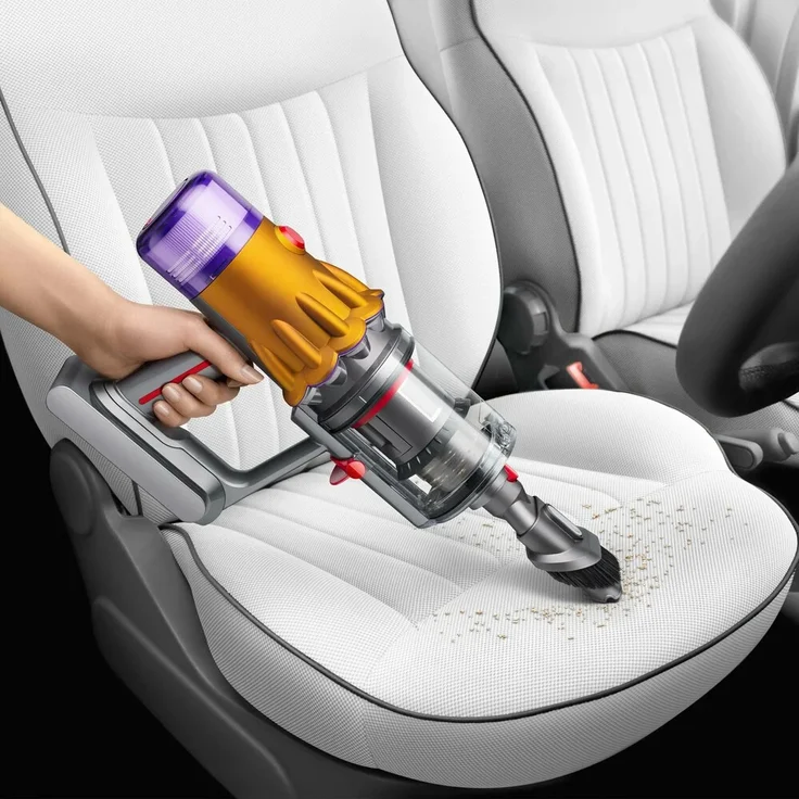 Dyson V12 Detect Slim Absolute Handstaubsauger 2022, 60 min Akkubetrieb, Akkuwechsel-Option, 394167-01, Nickel Satin Gelb – Bild 10