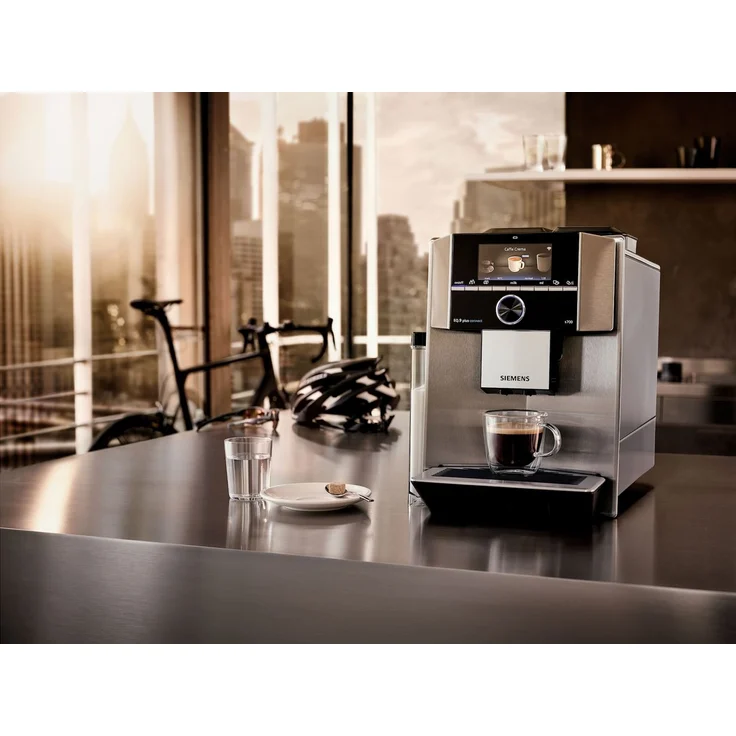 Siemens EQ.9 plus connect s500 Kaffeevollautomat TI9558X1DE, automatische Reinigung, Personalisierung, extra leise, 1.500 Watt, Edelstahl, mit Milchsystem und integriertem Mahlwerk – Bild 6