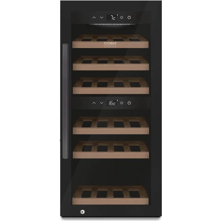Caso WineExclusive 24 Smart (718) Weinkühlschrank, freistehend, 24 Flaschen, Energieklasse G