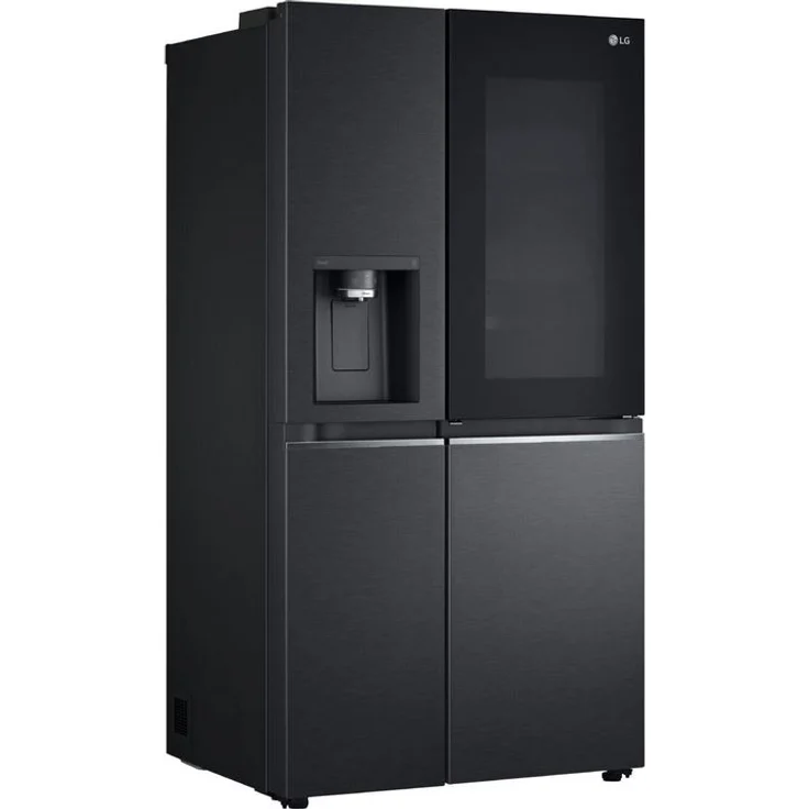 LG GSXB90MCDE Side-by-Side-Kühlschrank, freistehend, matt black steel, NoFrost, Schnellkühlen, Wasser- und Eiswürfelspender, Festwasseranschluss, Breite 91.3 cm, Energieklasse E – Bild 2