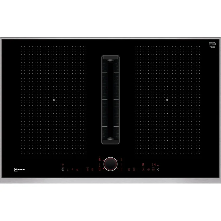 Neff T58TL6EN2 Induktionskochfeld mit Dunstabzug, N 90, Breite 80 cm, Flex Induktion, TwistPad, Power Move, PowerTransfer, Automatic Air-Sensor, mit rahmen aufliegend, schwarz - Preisvergleich – Bild 1