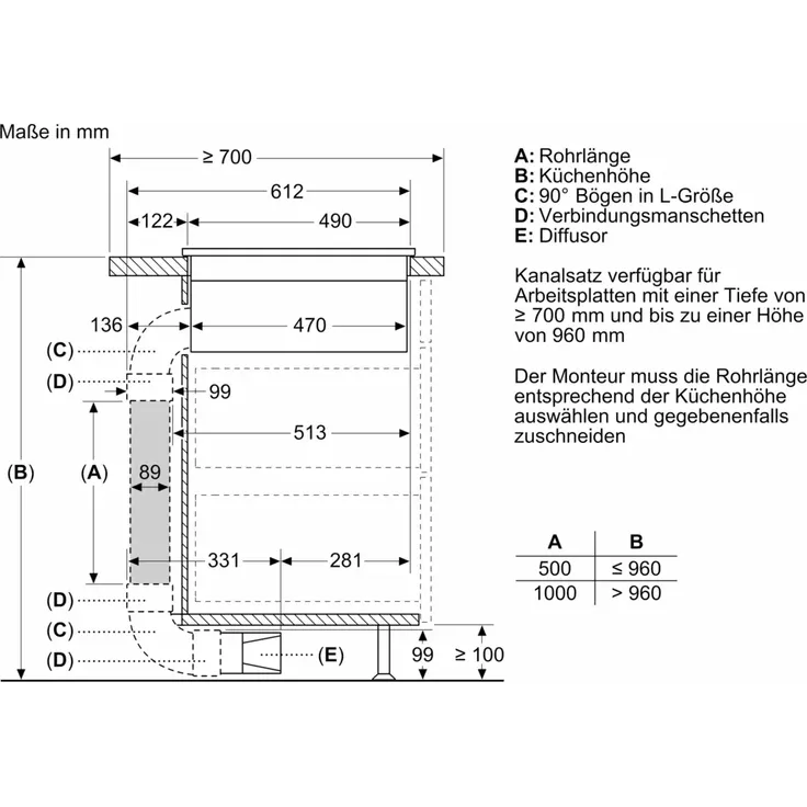 Bosch PXX875D57E Induktionskochfeld mit integriertem Dunstabzug, Serie 8, Breite 80 cm, mit Rahmen aufliegend, 2 Flexinduktionskochzonen, Direct Select, schwarz – Bild 9