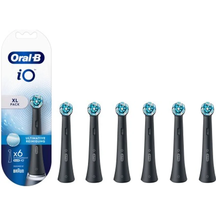 Oral-B Aufsteckbürsten - iO Ultimative Reinigung - 6er Pack - Black – Bild 1