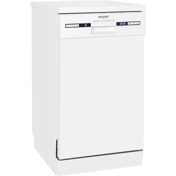 Exquisit GSP 9309-030 E WEISS, Geschirrspüler, E, Geräuschemissionsklasse C, Geräuschemissionen 49 Dezibel – Bild 1