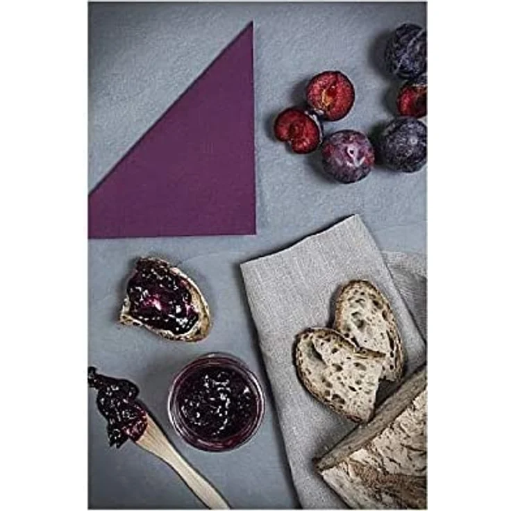 Dunilin Servietten Uni Farben Plum 40 x 40cm 1_4 Falz Unbedruckt – Bild 2