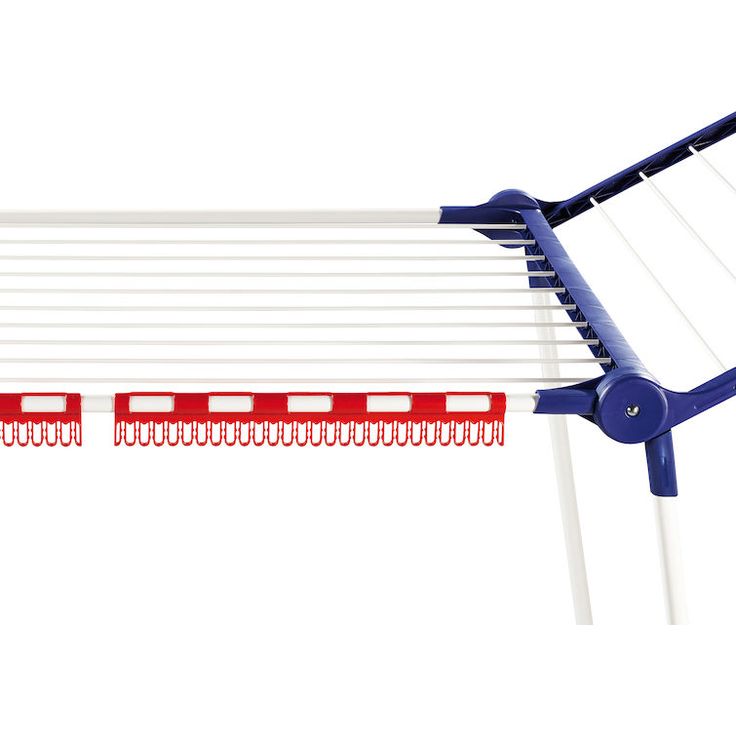 Leifheit Pegasus 180 Solid Wäscheständer mit Flügeln, 18 m Trockenlänge, für 2 WL, inkl. 2 Kleinteilehalter, für drinnen & draußen 81514, energiesparend – Bild 2