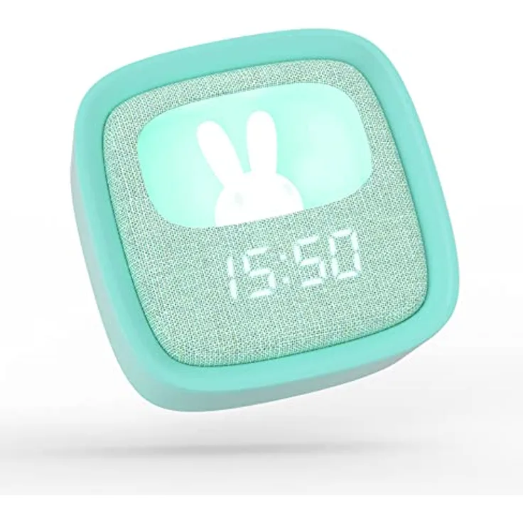 MOB Billy Clock, Kinderwecker Hase mit Nachtlicht, digitaler Lichtwecker mit 3 Weckfunktionen und variabler Helligkeit, blau