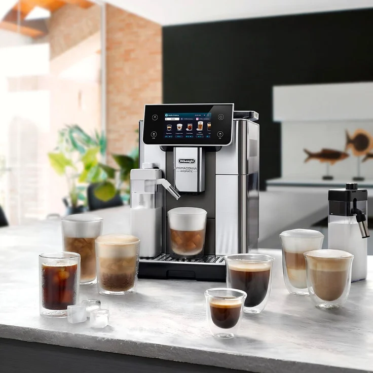De'Longhi PrimaDonna Aromatic ECAM630.75.TSM Kaffeevollautomat, 35 Rezepte, Cold Brew, Touchscreen, Bohnen, Scheibenmahlwerk, 2,2 l, WiFi – Bild 5