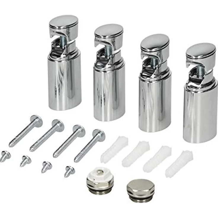 LuxeBath Badheizkörper 600x1800mm Chrom Gerade Heizkörper mit Seitenanschluss, 628 Watt Wärmeleistung, Wandmontage-set, robustes Design – Bild 5