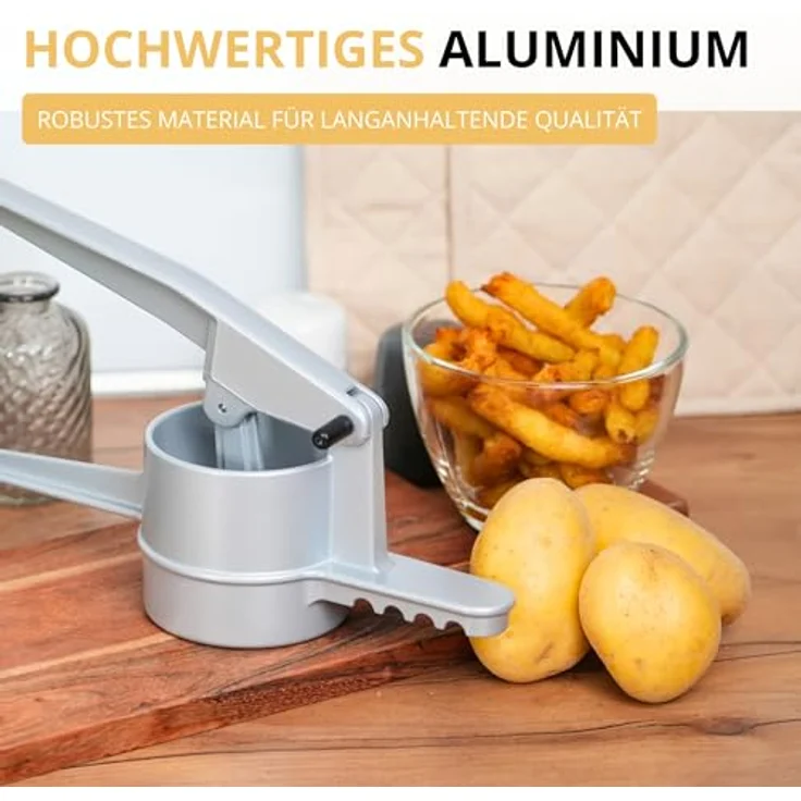 Westmark Pommespresse – Churropresse, Aluminium, für Kartoffel, Churros & Pommes, Silber, 41 cm – Bild 4