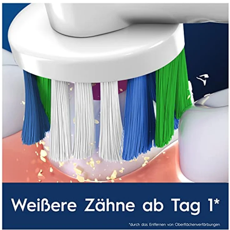 Oral-B Pro 3DWhite Aufsteckbürsten für elektrische Zahnbürste, 12 Stück, aufhellende Zahnreinigung, X-Borsten, Original Zahnbürstenaufsatz für Oral-B Zahnbürsten, briefkastenfähige Verpackung – Bild 3