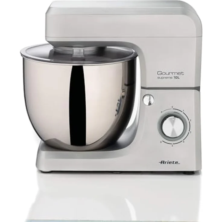 Ariete 1576 Gourmet Supreme, Küchenmaschine 10 l mit 2000 W, 6 Geschwindigkeiten + Pulse, Zubehör für vielseitige Teigarten – Bild 3