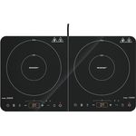 SILVERCREST Doppelinduktionskochplatte SDI 3500 E1 mit Touch-Bedienung, 12 Leistungsstufen, Topferkennung & Glasoberfläche