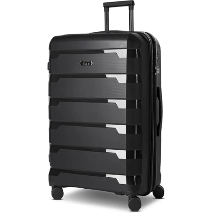 D & N South Dakota XL Trolley, Check-in Koffer für Damen und Herren, erweiterbar mit TSA Schloss, 95 L Volumen, stoßfestes ABS Material, 48 x 30 x 76 cm – Bild 1