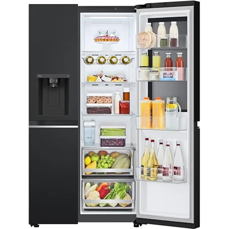 LG GSGV81EPLL Side by Side Kühlschrank, 635 L, Instaview, Eis-, Crushed Ice- Wasserspender, NoFrost, Smart Inverter, Wi-Fi – Bild 4