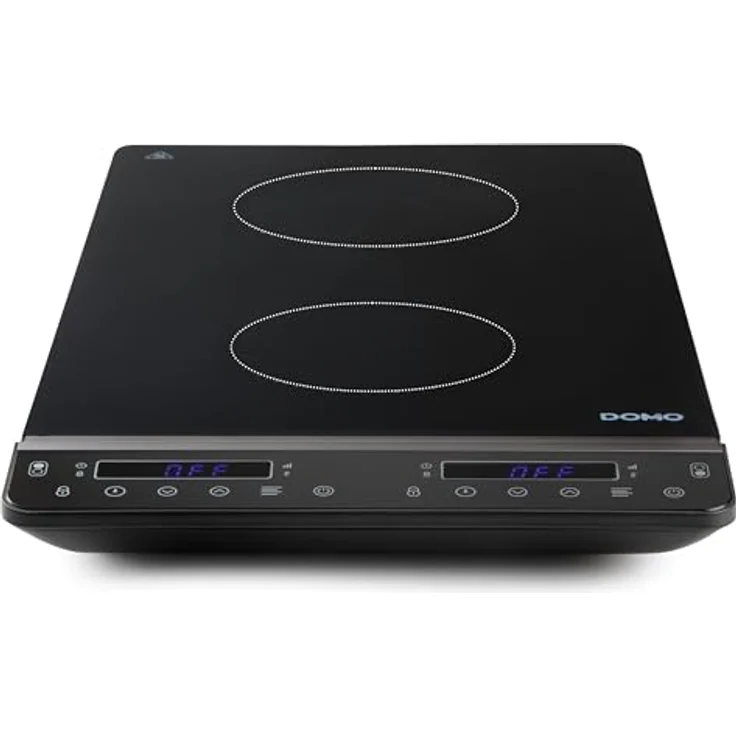 Domo DO30211IP Doppelkochplatte - vertikale Induktionskochplatte mit Timer, Schwarz – Bild 2