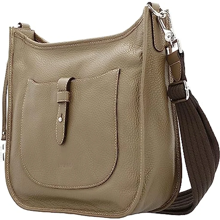 Picard Beuteltasche Kronberg aus genarbtem Rindleder mit Zapfenverschluss, Nude, 27 x 9.5 x 25 cm – Bild 3