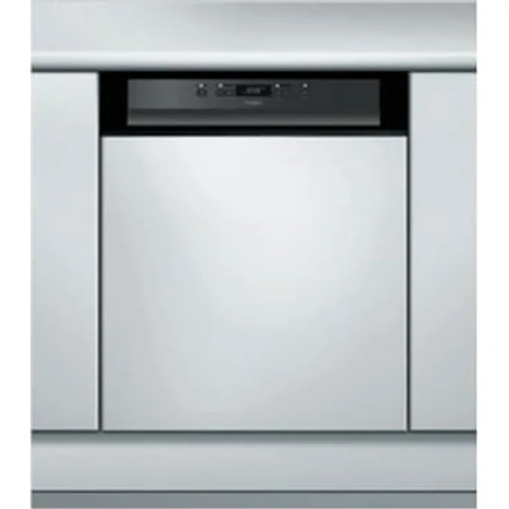 Whirlpool WBC 3C26 B, teilintegrierter Geschirrspüler mit 14 Maßgedecken, 8 Waschprogrammen, höhenverstellbarem Oberkorb, schwarz