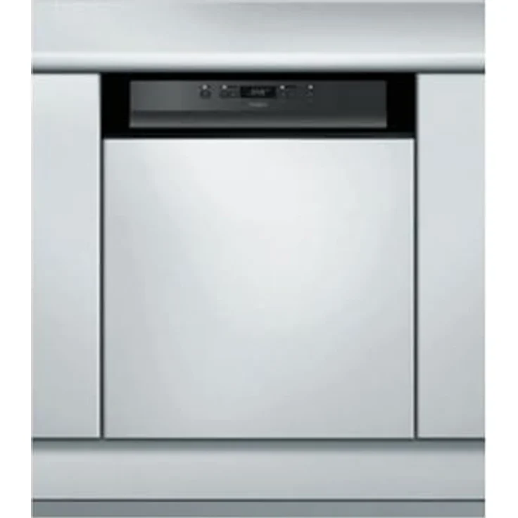 Whirlpool WBC 3C26 B, teilintegrierter Geschirrspüler mit 14 Maßgedecken, 8 Waschprogrammen, höhenverstellbarem Oberkorb, schwarz – Bild 1