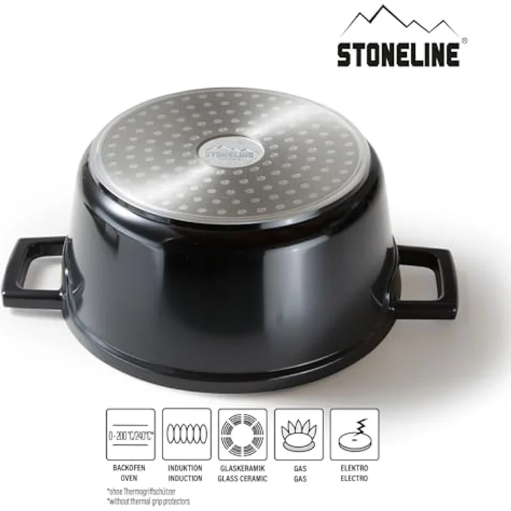 STONELINE Minibräter 20 cm, mit Aluguss-Deckel, schwarz – Bild 3