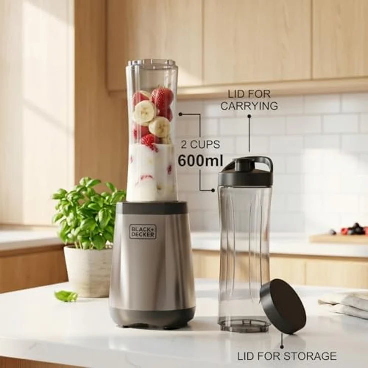 Black & Decker Bxjb12004e, Standmixer in Silber mit EU Plug 220V – Bild 2