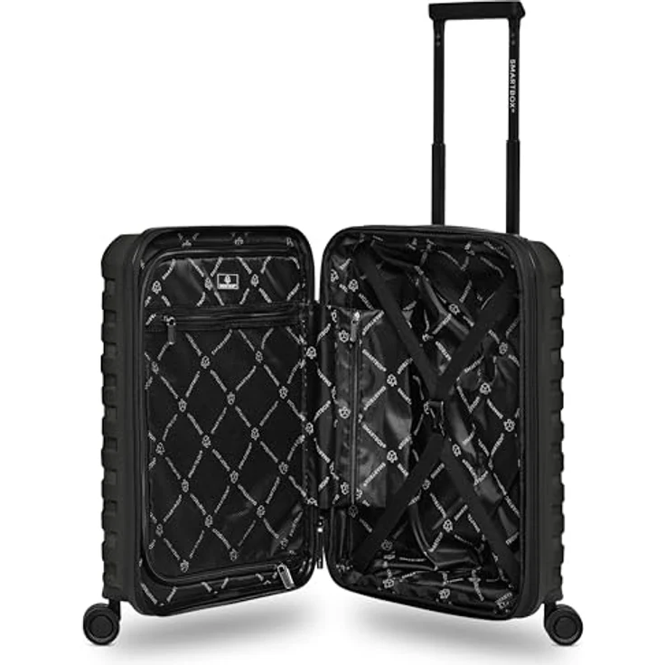 SMARTBOX Hartschalen Kabinen-Koffer | Kleiner Trolley 37 x 23 x 55 cm | von 42 auf 48 Liter erweiterbar | aus Polypropylen | 4 Doppelrollen & TSA-Schloss | 2,9 kg (Edition 01) – Bild 5