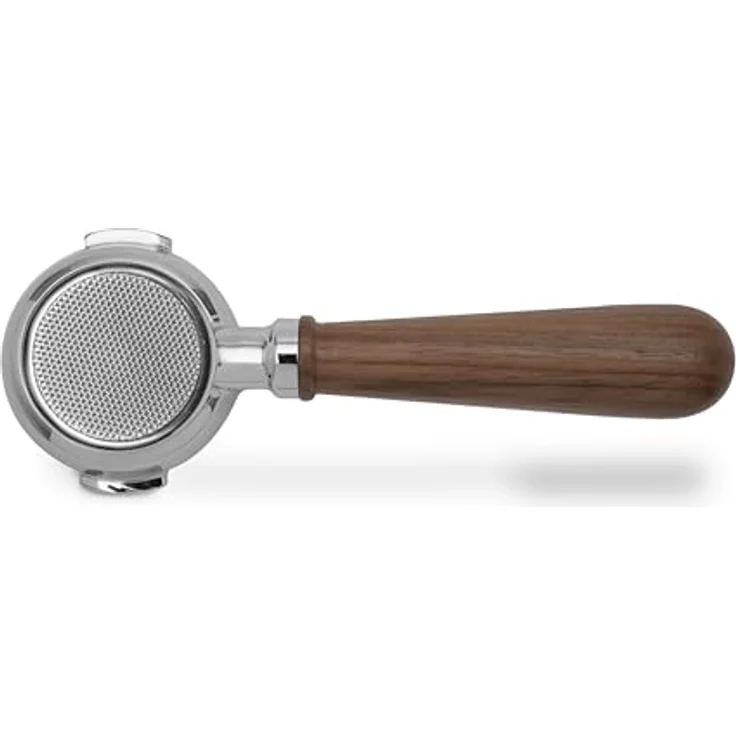 Lelit PLA580W LELIT58 Bodenloser Siebträger für die Wood-Linie, Rostfreier Stahl, Griff aus Feinem Walnussholz, 58.55mm – Bild 3