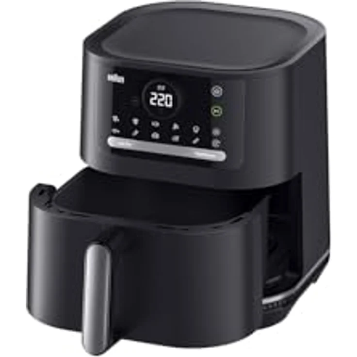 Braun MultiFry 5, 2-in-1 Heißluftfritteuse mit Backfunktion, 15 Kochprogramme, 6 L, PFAS-freie Keramikbeschichtung, Schwarz (HF5054IBK) – Bild 2