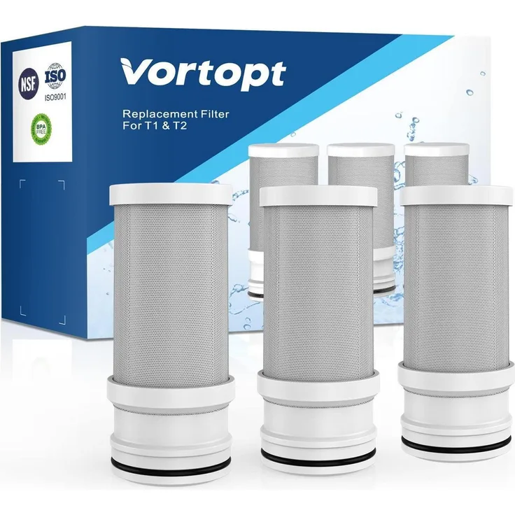 Vortopt Ersatzfilter für Wasserhahn T1-ACF/T2-ACF, 3 Stück, reduziert Chlor, Geschmack und Gerüche, bis zu 1514 Liter gefiltertes Trinkwasser