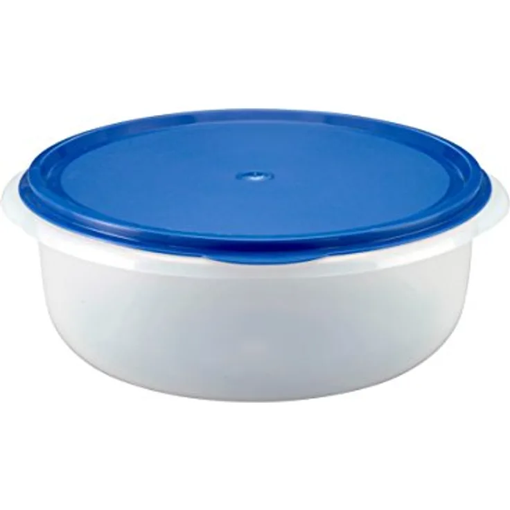 axentia Hefeteigschüssel, weiß, blau, ca. 6 l