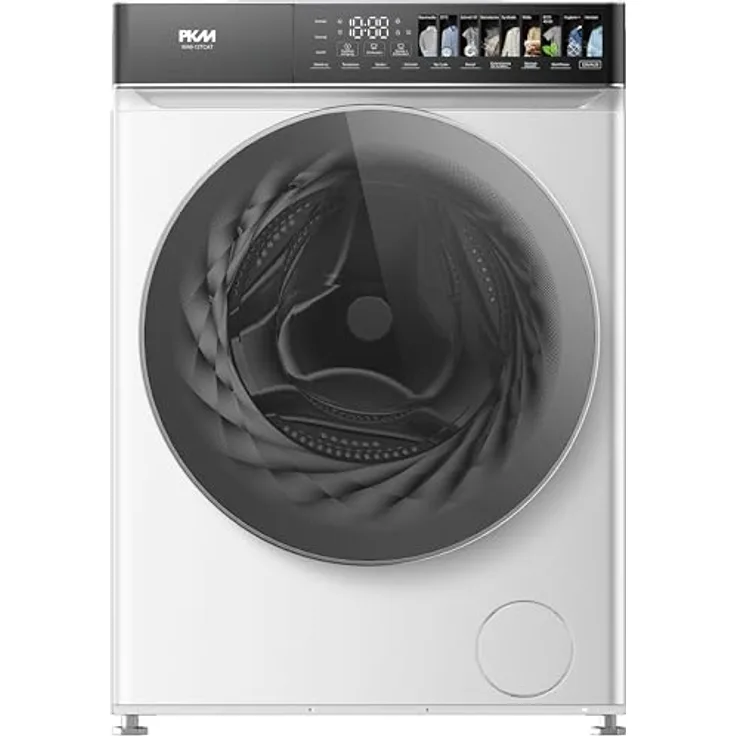 PKM WA9-12TCAT Waschvollautomat, 9 kg, 1400 UpM, Energieeffizienzklasse A, 12 Programme, Steam-Funktion, Touch Control Display