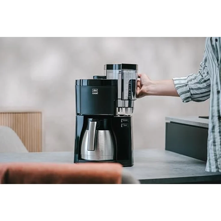 Melitta Look - Filterkaffeemaschine mit Thermkanne und Entkalkungsprogramm, schwarz – Bild 4