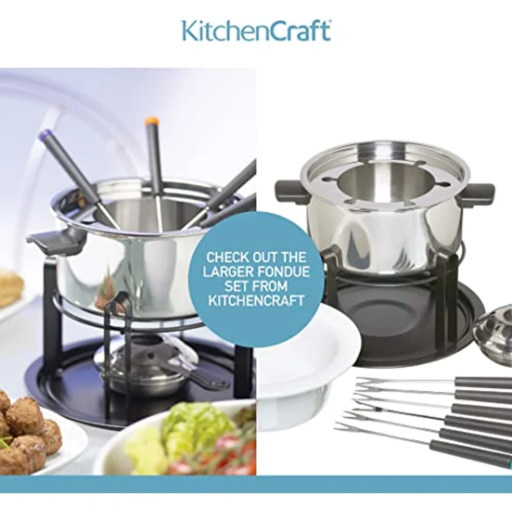 Kitchen Craft Schokolatenfondue-Set mit 4 Gabeln – Bild 8