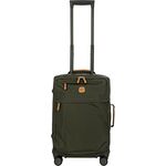 Bric's Erweiterbarer Cabin Trolley, X-Collection, Handgepäckkoffer mit 4 Doppelrädern, Strapazierfähig und Ultraleicht, Größe: 36x55x23 cm, Olive