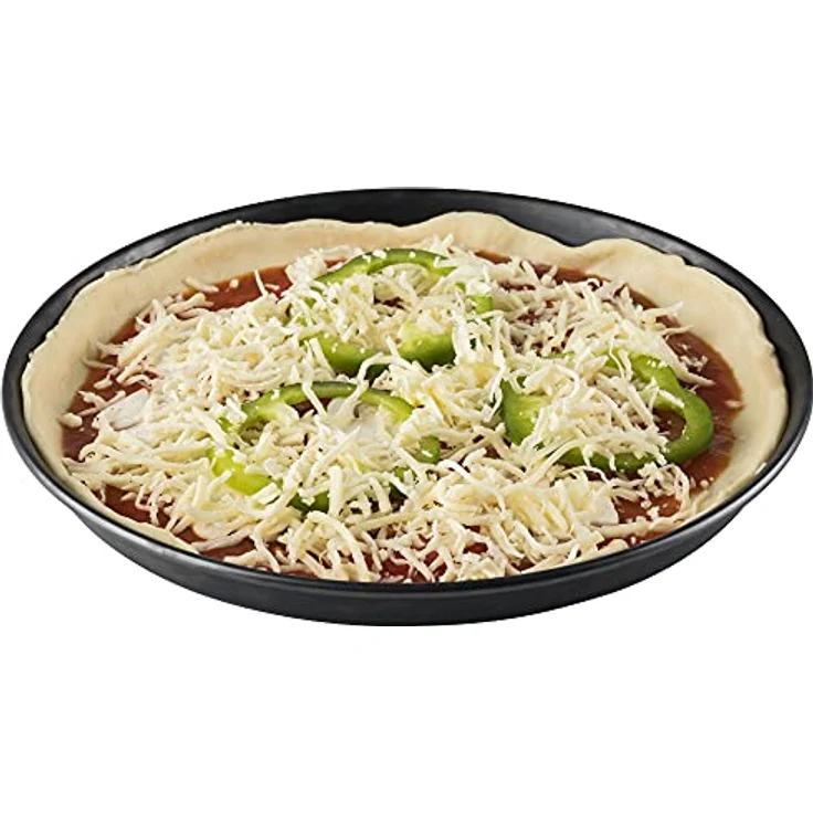APS Pizzaform rund Ø 32/30,3 x 2,5 cm (4er-Set) - Pizzablech aus Blaublech, nicht beschichtet, lange Lebensdauer, zum professionellen Pizzabacken – Bild 4