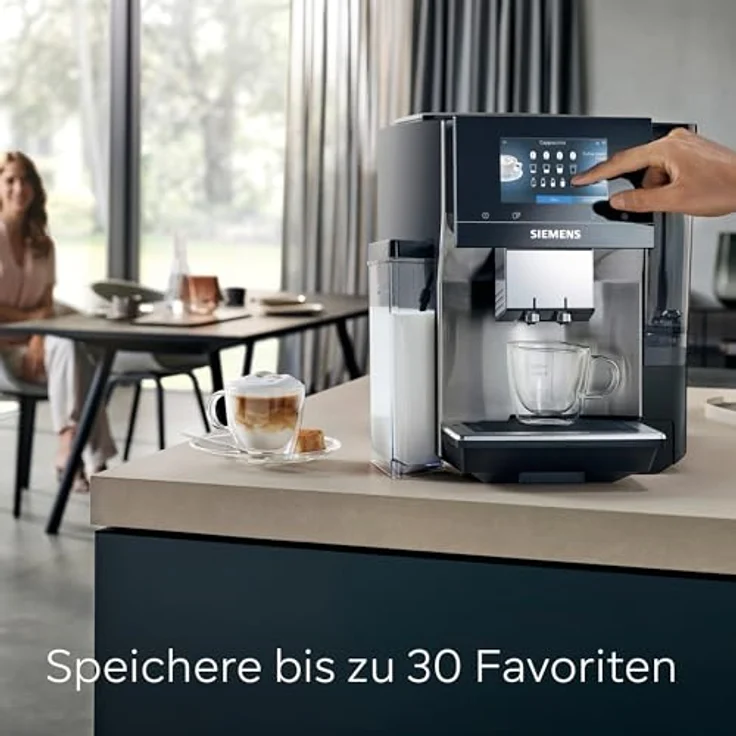 Siemens Kaffeevollautomat EQ700 integral Edelstahl TQ717D03, 36 Heiß- und Kaltgetränke, Home Connect, Silber – Bild 5