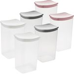 2friends Schüttdosen mit Deckel 2l Vorratsdosen 6-er Set Müsllidosen Luftdicht Transparent Vorratsdose, 100% recyclebar, Made in EU