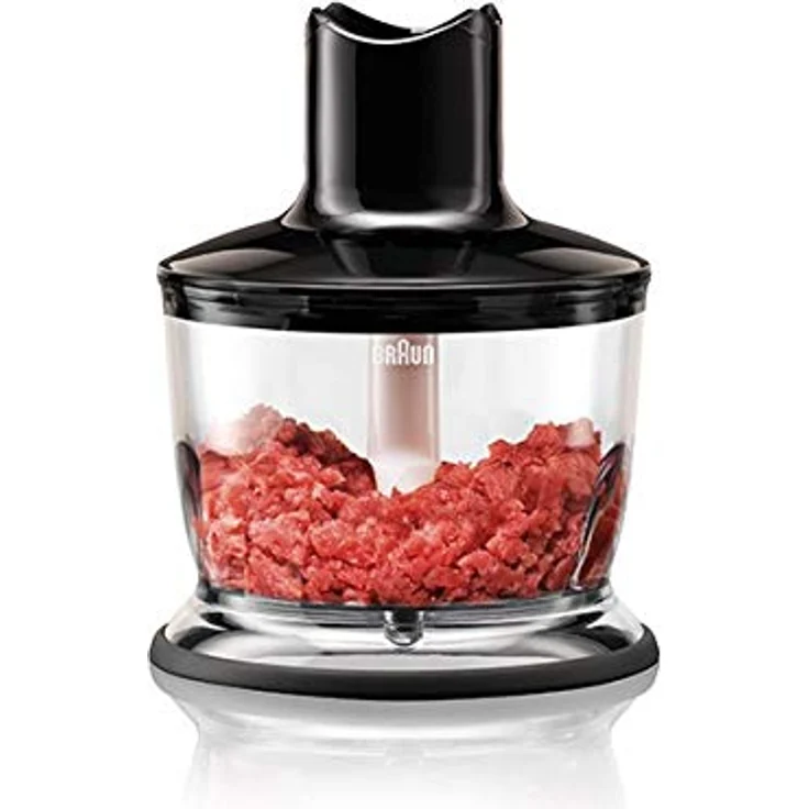 Braun Zerkleinerer 500 ml Aufsatz MQ 30 - Stabmixer Zubehör kompatibel mit Braun MultiQuick 3 - 7 mit EasyClick System, schwarz – Bild 5