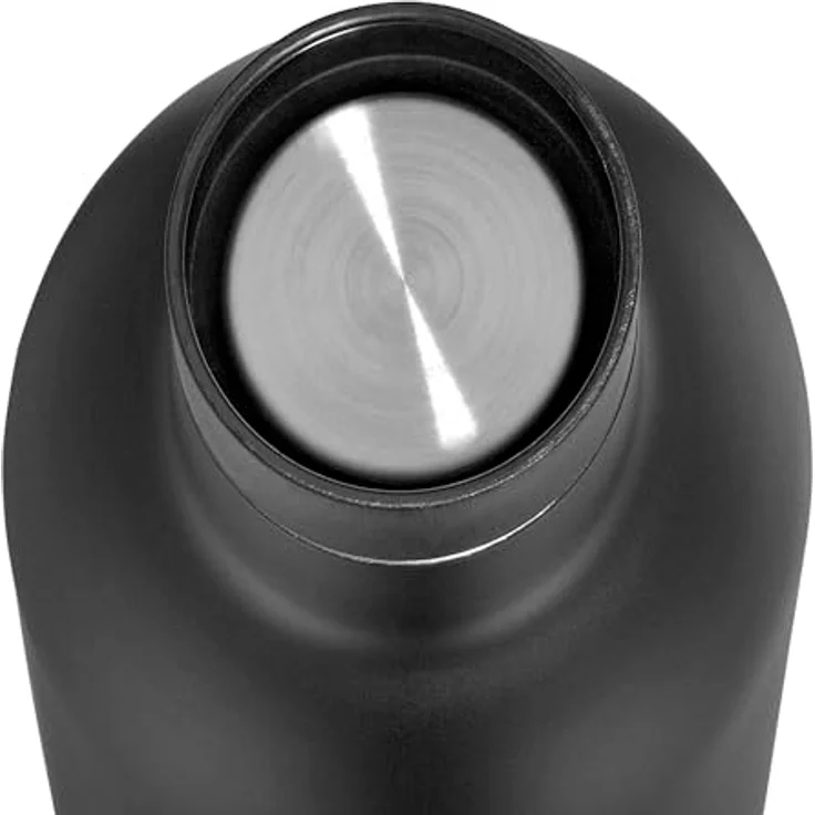 Cilio Isoliertrinkflasche DELUXE, Edelstahl Thermoflasche mit 360° Trinkverschluss, bruchsicher und auslaufsicher, 18 h heiß, 24 h kalt, 450 ml, Höhe: 23 cm, Schwarz – Bild 3
